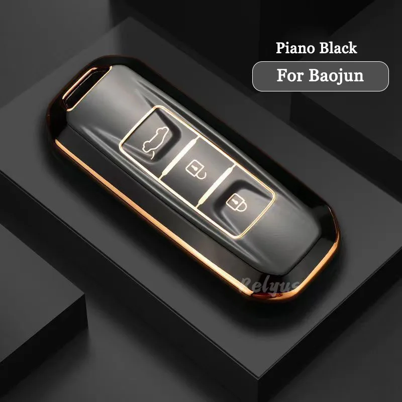 

Plating TPU Car Key Protected Case Cover for Wuling HongGuang Macro Light S1 Baojun 730 510 560 310 630 310 Auto Accessories