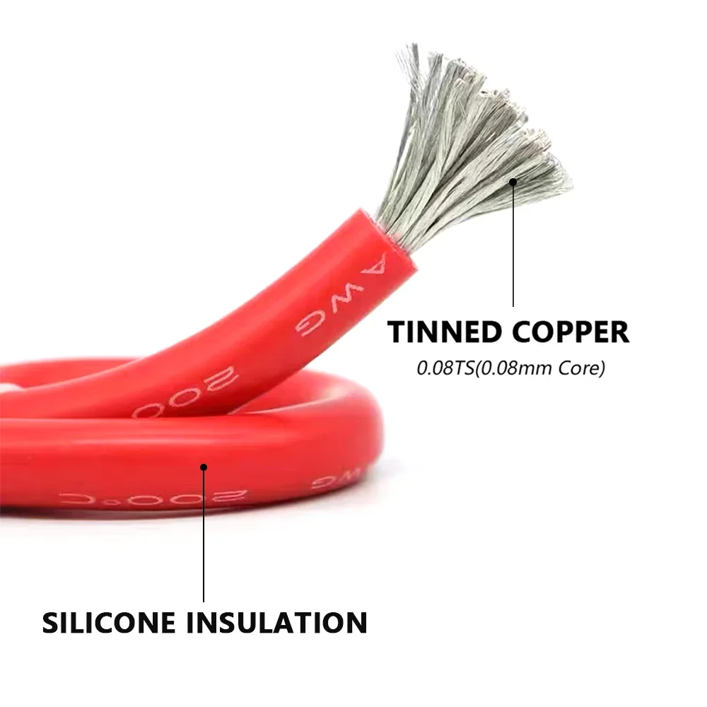 Beteno 16-30AWG 600 В Силиконовый провод Луженая медная электронная проволока -