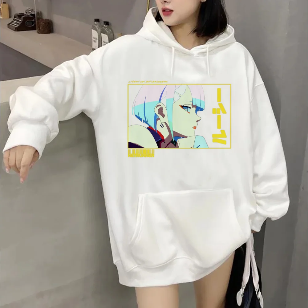 

Cyberpunk Edgerunners hoodies women japanese vintage anime y2k aesthetic sweater hoddies women Fleece clothes
