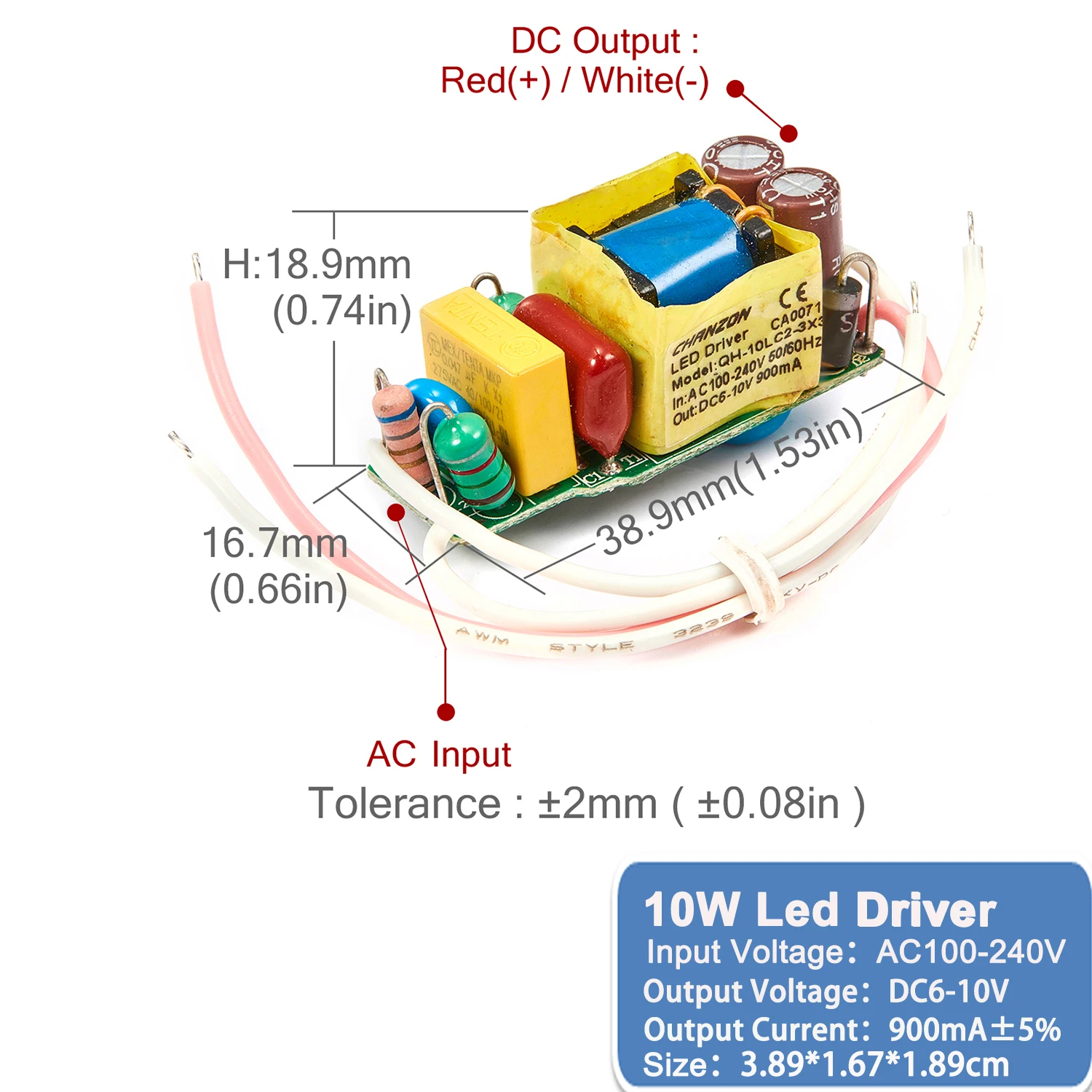

Трансформатор CHANZON для LED светильников 6Вт-50Вт