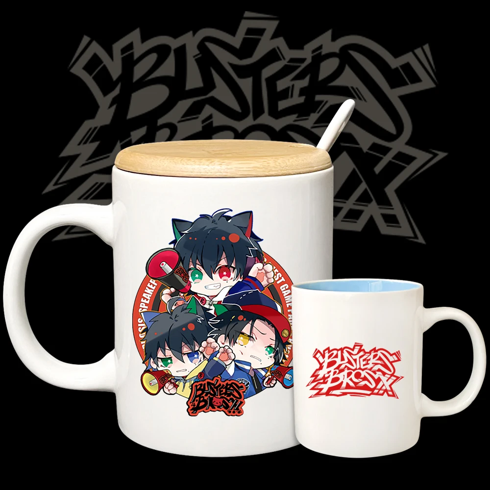 

Anime Division Rap Battle DRB Yamada Ichiro Cosplay Ceramic Coffee Water Mug Cup Gold Stamping Unisex Spoon + Cup + Lid Gifts