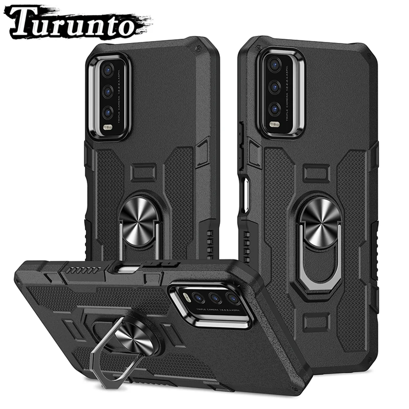 

Shockproof Armor Phone Case For VIVO Y95 Y91C Y33S Y32 Y21S Y20S Y20 Magnetic Car Mount Cover For VIVO Y17 Y15 Y12S Y12 Y11 Y5