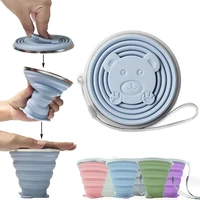 folding cup foldable collapsible telescopic silicone water bottle outdoor travel children cups teacups ware jug drink water copa
