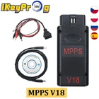 10 шт.лот MPPS V21 автоматический интерфейс настройки чипа ЭБУ MPPS V16 V18 для EDC15 EDC16 EDC17 Многоязычный CAN Flasher Remap Cable 4,8