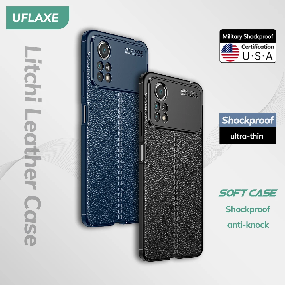 UFLAXE Original Shockproof Case for Xiaomi Poco X4 Pro NFC 5G Soft Silicone Back Cover TPU Leather Casing
