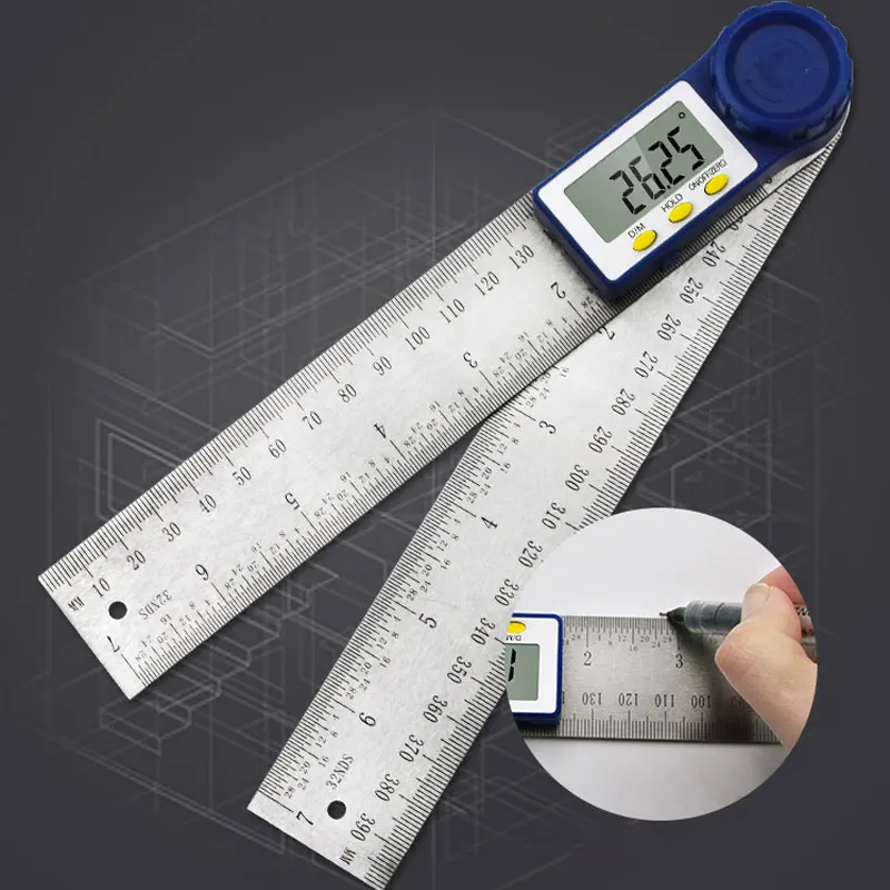 

200mm Digital Protractor 7 Inch Digital Angle Finder Protractor Ruler Meter Inclinometer Goniometer Level Electronic Angle Gauge
