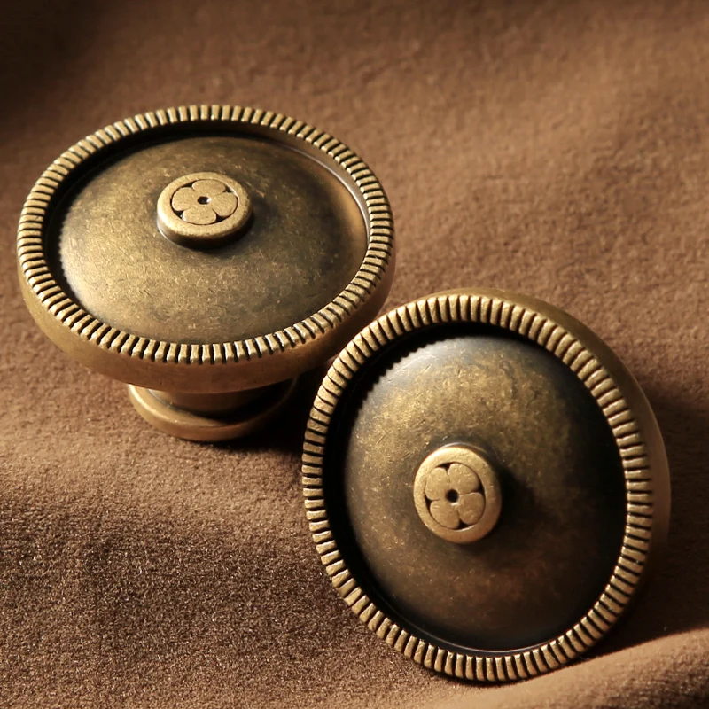 Античная бронза латунь ручка для мебели шкафа твердая ручки ящика ванная комната