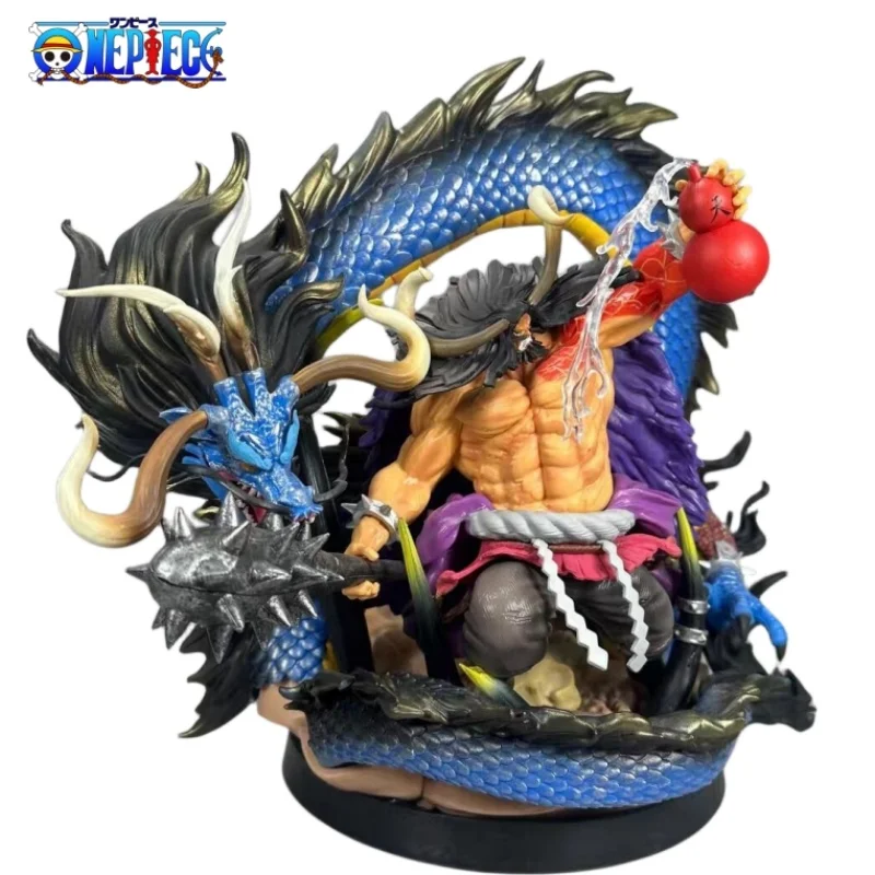 

48cm One Piece Kaido Anime Figures Man Beast Figure Thunder Bagua Peripheral Pvc Figurine Statue Model Decoration Toys Gift Toys