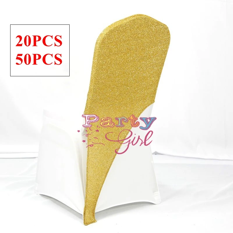 5 Colors Sequin Chair Cap Hood Fit On Spandex Chair Cover Wedding Event Party Decoration