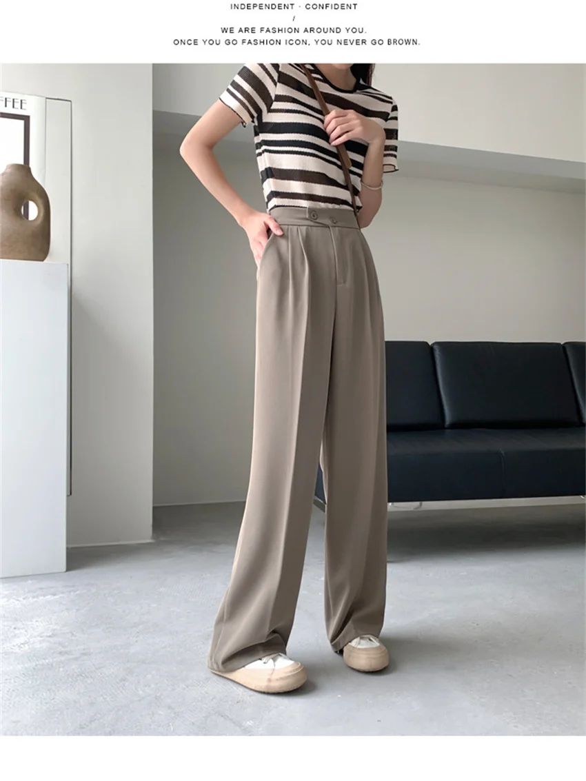 Прямые брюки HziriP 5 цветов женские элегантные уличные сплошные шикарные новые