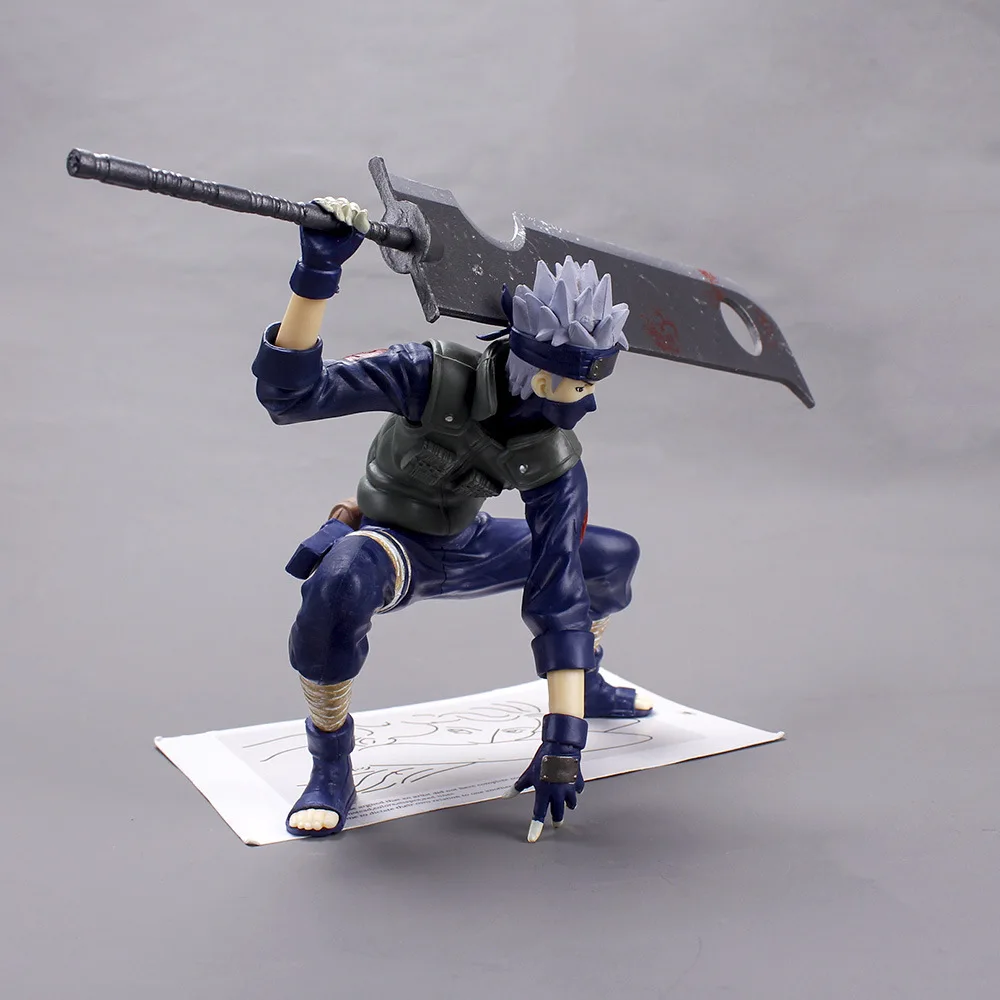 Фото Новинка, экшн-фигурка из аниме Broadswor Hatake Kakashi, модель куклы, Мультяшные детские игрушки, крутые подарки на день рождения №5