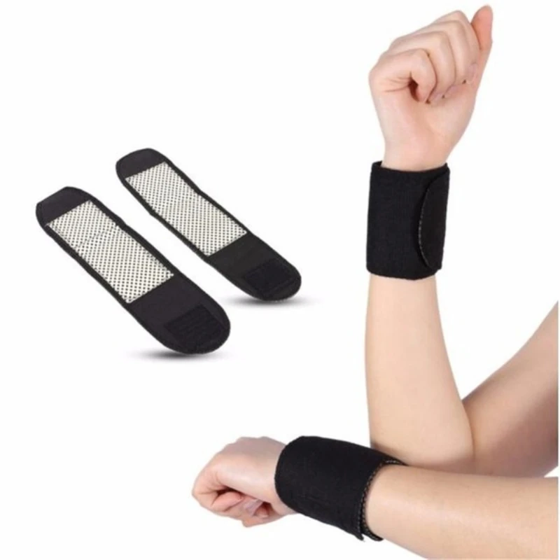 

1Pair Compression Arthritis Wrist Support Tourmaline Self-Heating Magnet Hand Wrist Brace Guard Pain Relief Therapy Wristband