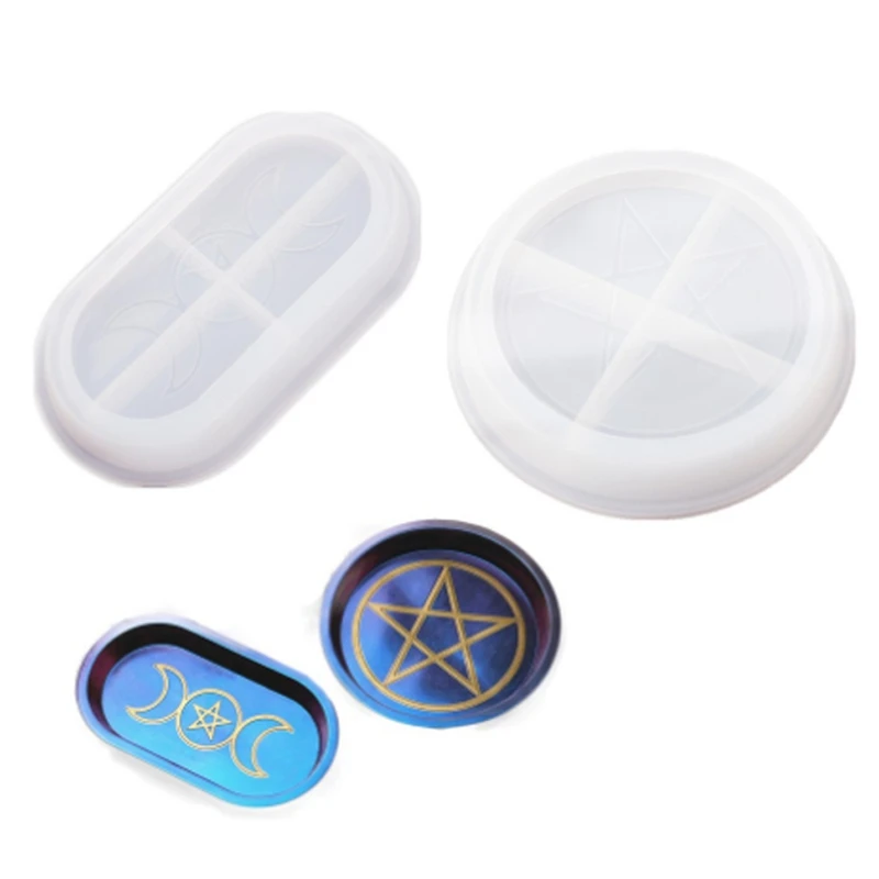 

2Pcs Silicone Resin Molds, Stars Moon Jewelry Soap Dish Resin Molds Epoxy Resin Tray Molds For DIY Jewelry Tray