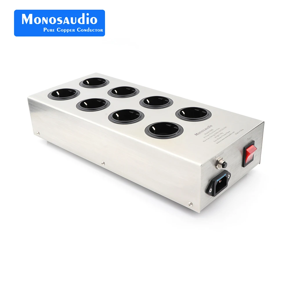 

Monosaudio EU800 HiFi Power Filter Plant EU Socket 8Ways, AC Power Conditioner Audiophile Power Purifier