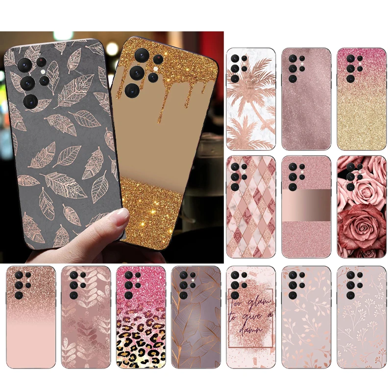 

Phone Case for Samsung Galaxy S23 S22 S21 S20 Ultra S20 S22 S21 S10 S9 Plus S10E S20FE Rose Gold Case