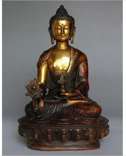 

Brass 8.07 inch / OLD TIBETAN BRASS BUDDHISM BODHISATTVA SAKYAMUNI BUDDHA STATUES akyamuni Buddha Statue