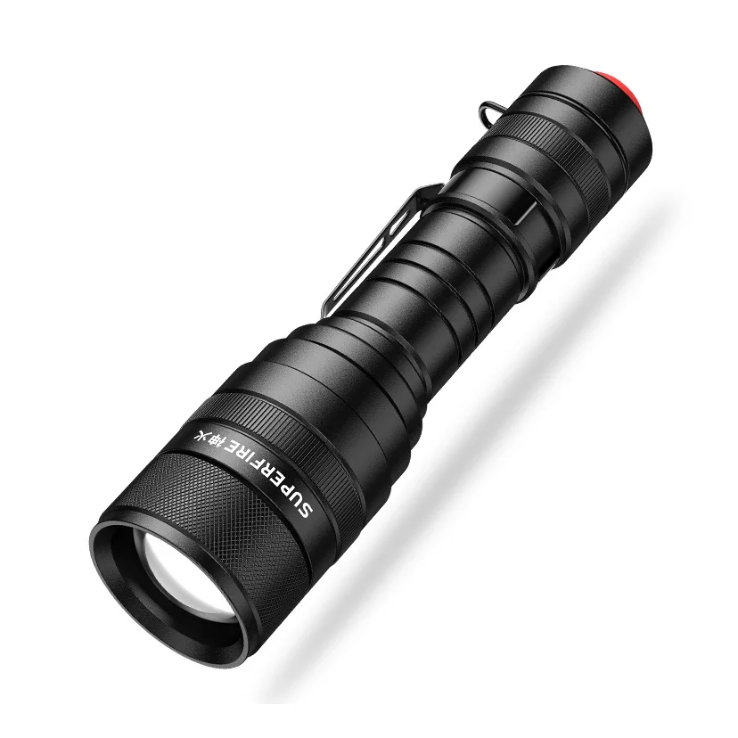 

Supfire F5 Zoom Led Flashlight Torch Cree XML2 1100LM Bicycle Light by 18650 Battery for Camping Self Defense Riding