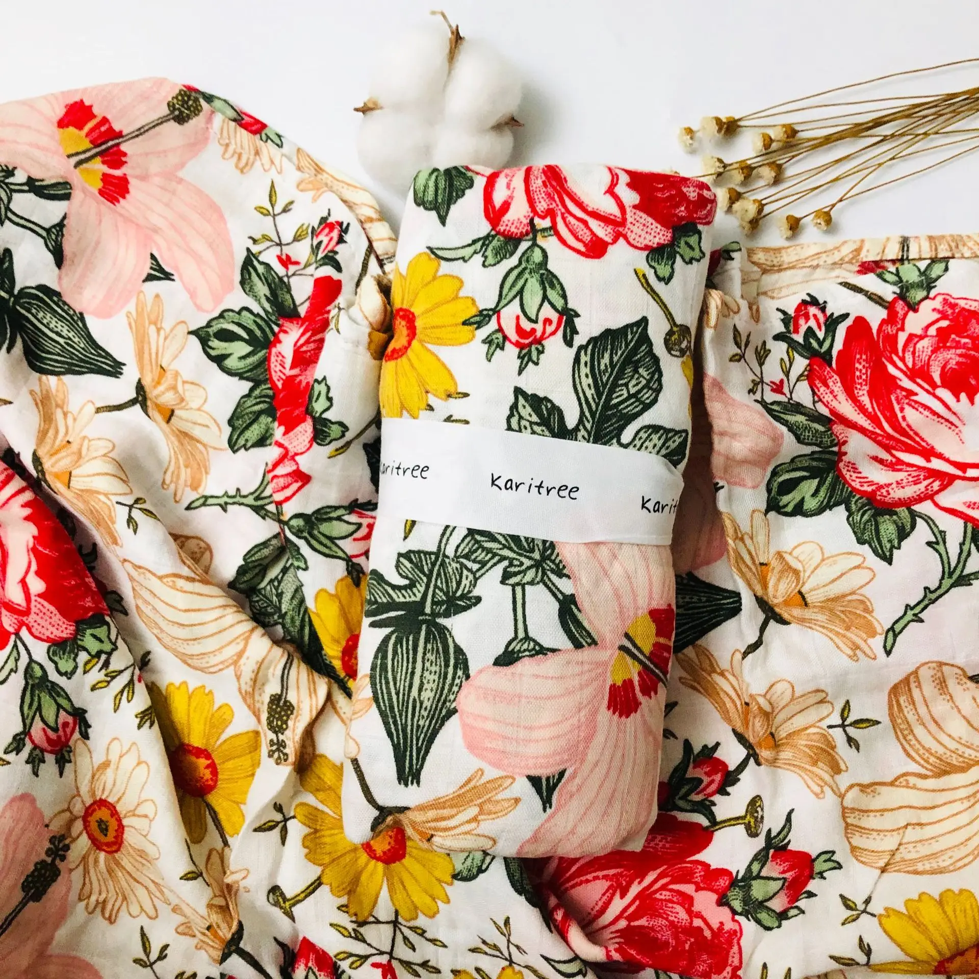 

Baby Muslin Swaddle Blankets Bamboo Cotton 120*120cm Double Layer Wrap Newborn Cute Sleeping Sleepsack Bedding Stuff