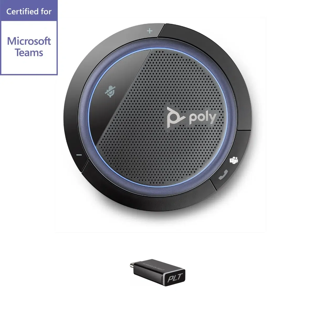 Фото Poly Calisto 5300-M с USB-C и Bluetooth-адаптером BT600, портативная персональная гарнитура для Teams, сертифицированная, простое подключение №3