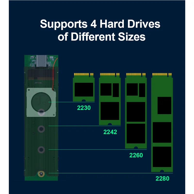 

M.2 SSD NVMe Heat Sink M2 2280 Solid State Hard Disk Aluminum Heatsink Gasket for M.2 2230 2280 NGFF NVME SSD