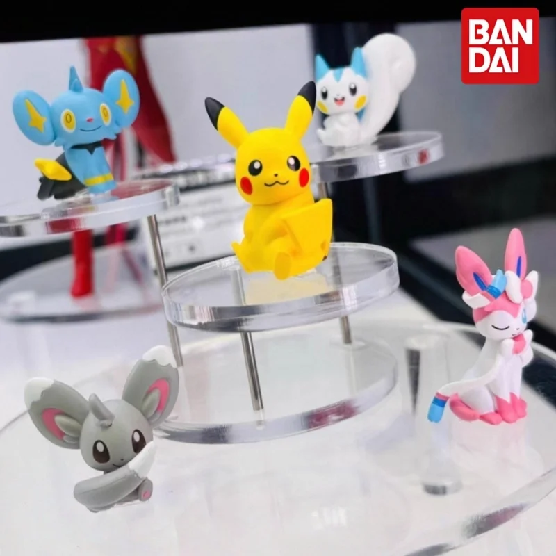 Фото Коллекционная мини-фигурка Bandai Namco Pokemon Gashapon: Пикачу, Сильвеон, Шинкс, Пачирису – украшение для рабочего стола и дома №1