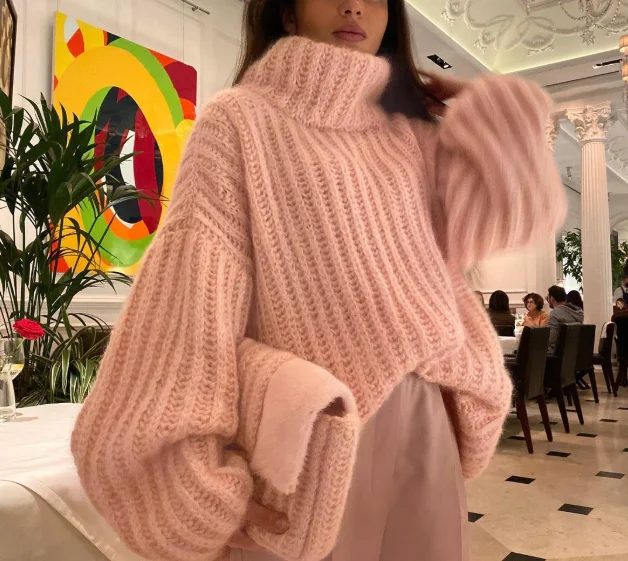 Женский модный свитер 2022 осень-зима последний однотонный вязаный с капюшоном