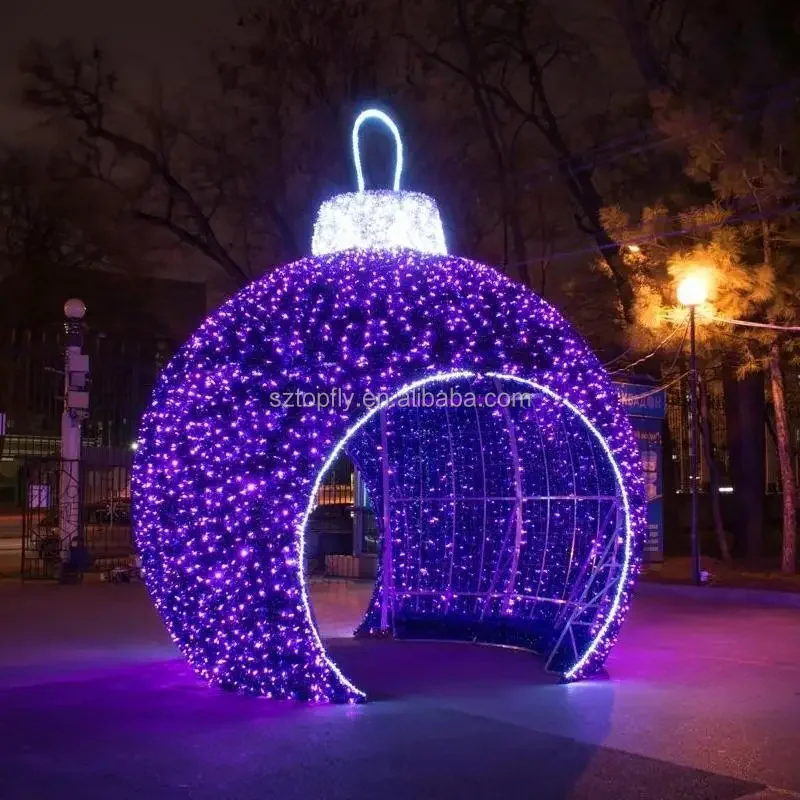 Наружное коммерческое рождественское уличное украшение с 3D подсветкой