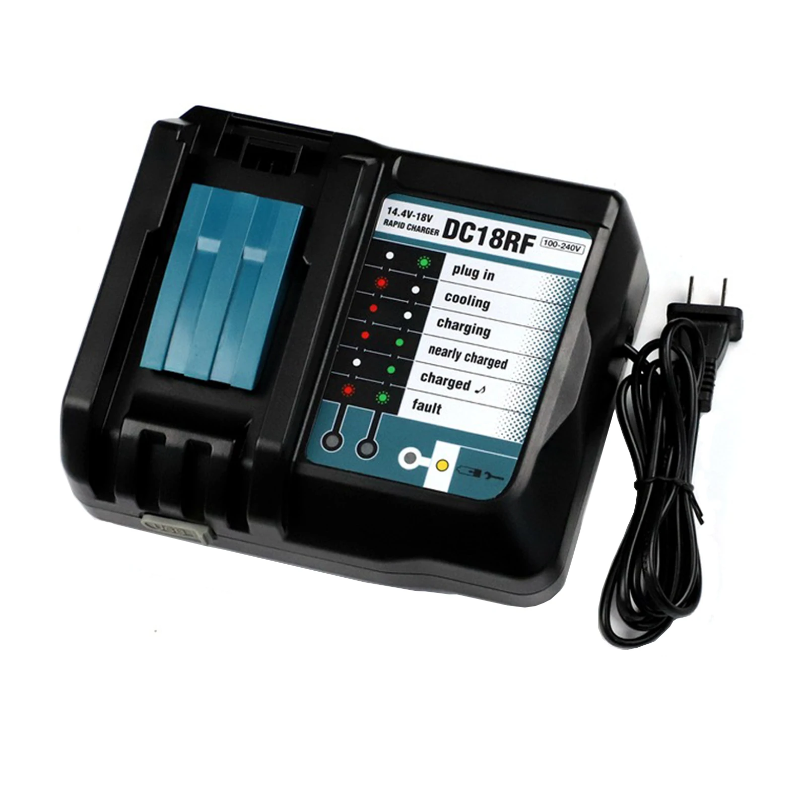 

DC18RF Lithium Battery Charger for Makita 14.4V 18V 3.5A Li-ion Battery BL1830 BL1840 BL1430 BL1440 Power Tool Charger with USB