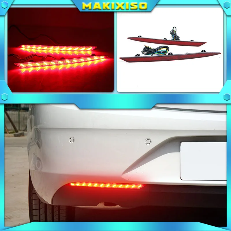 2pcs LED Rear Light Brake Lamp Taillight Back Fog Light Warning Light Reflector For Buick Regal 2017-2019