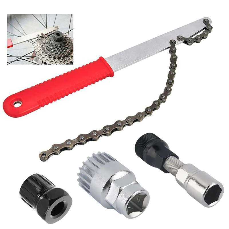 

Bicycle Repair Tool Kits Flywheel Removal Chain Breaker Cutter Crank Puller MTB Road Bike Wrench Cassette Bracket Extractor Set