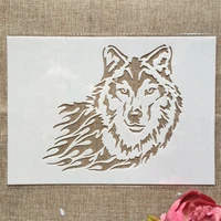 29cm a4 wolf diy layering stencils wall painting scrapbook coloring embossing album decorative template