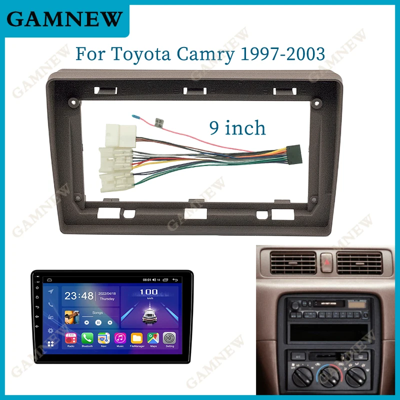 

9 Inch Car Frame Fascia Adapter For Toyota Camry 1997-2003 Android Radio Dash Fitting Panel Kit