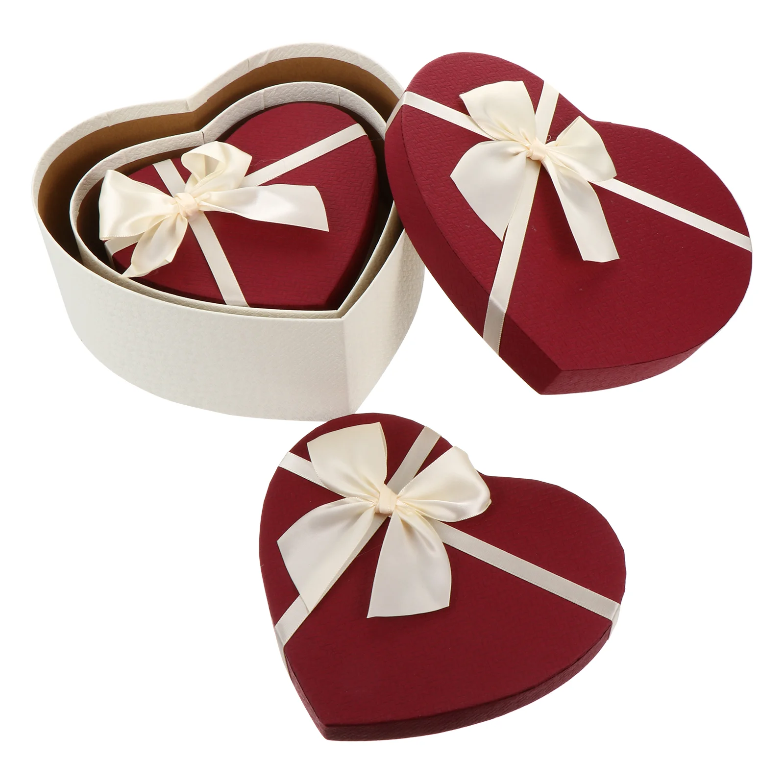 

Box Gift Boxes Paper Jewelry Heart Present Case Wedding Shaped Packing Birthday Favorbow Necklace Party Kraft Treat Knot Storage