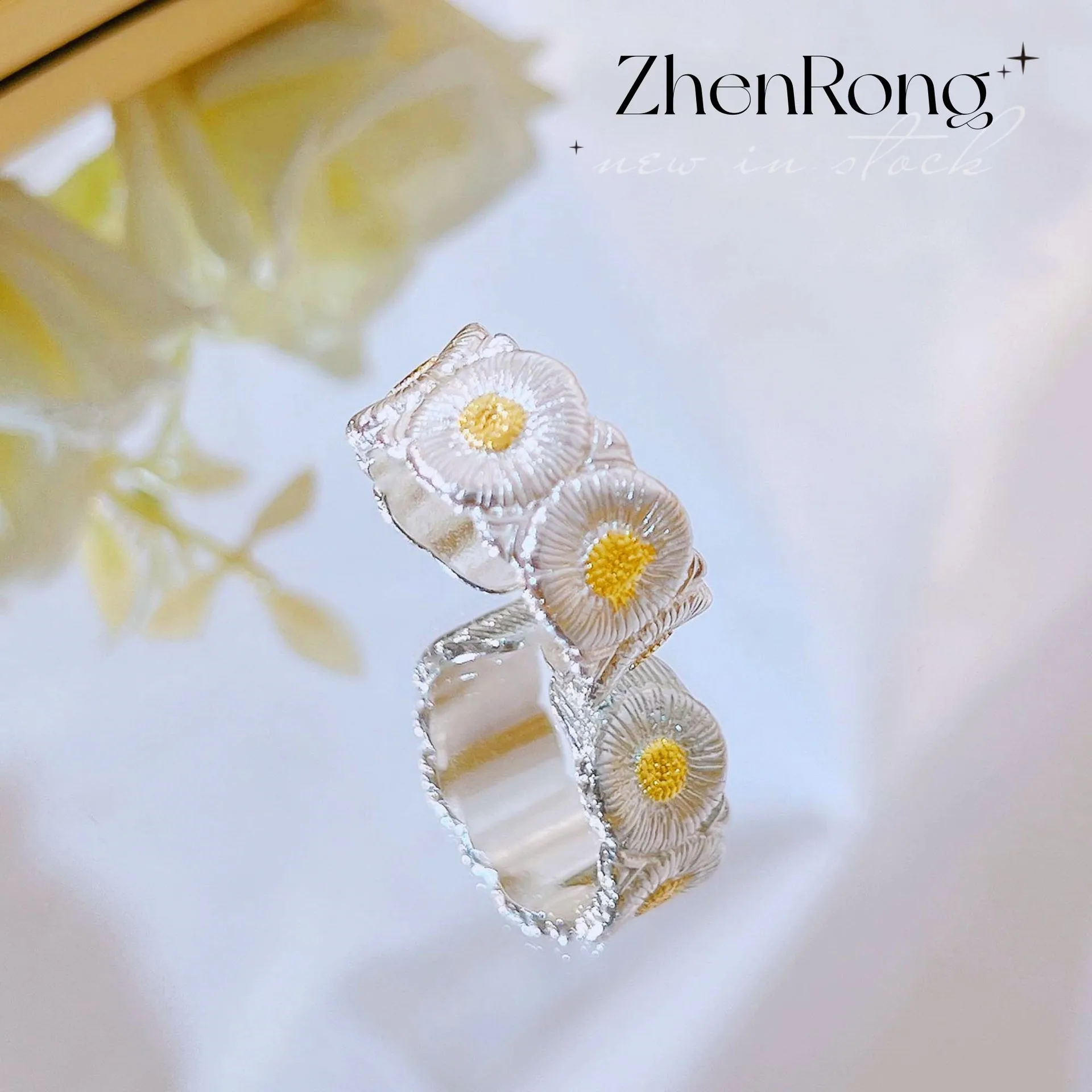 Foydjew итальянские Винтажные Ювелирные изделия серебряного цвета кольца с цветами