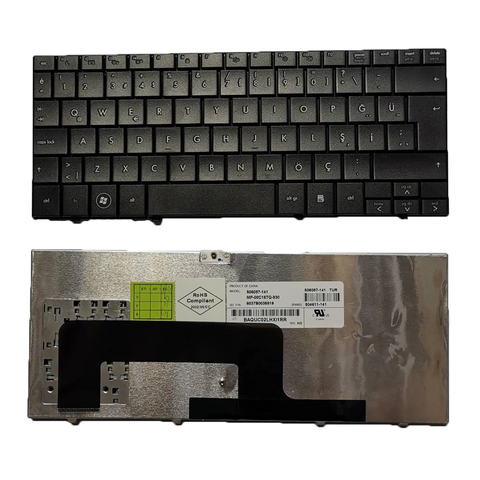 

NEW For HP Compaq Mini110 Mini 110 110-1000 102 TR Turkish Keyboard Black