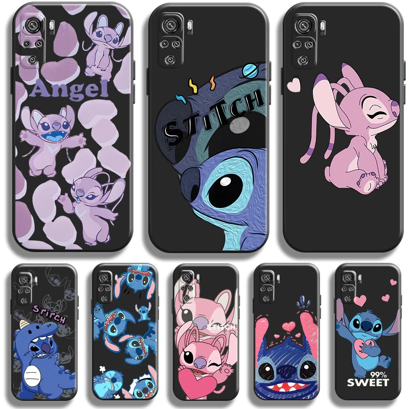 

Cute Baby Stitch For Xiaomi Redmi Note 11 11T 11S 10 10T 10S Pro 5G Phone Case Carcasa Back Coque Black