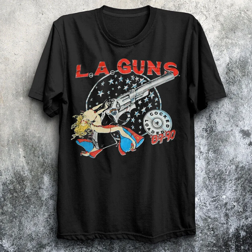 Мужская футболка с коротким рукавом Hot LA GUNS 1989
