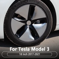 car hub cover for new tesla model 3 2021 accessories wheel cap 18 inch automobile hubcap wheel cover model three decoration