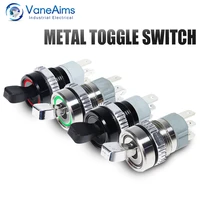 16mm metal toggle switch waterproof led light self locking 2 position on off micro button switch 1no1nc 15a 12v 220v 3pin5pin