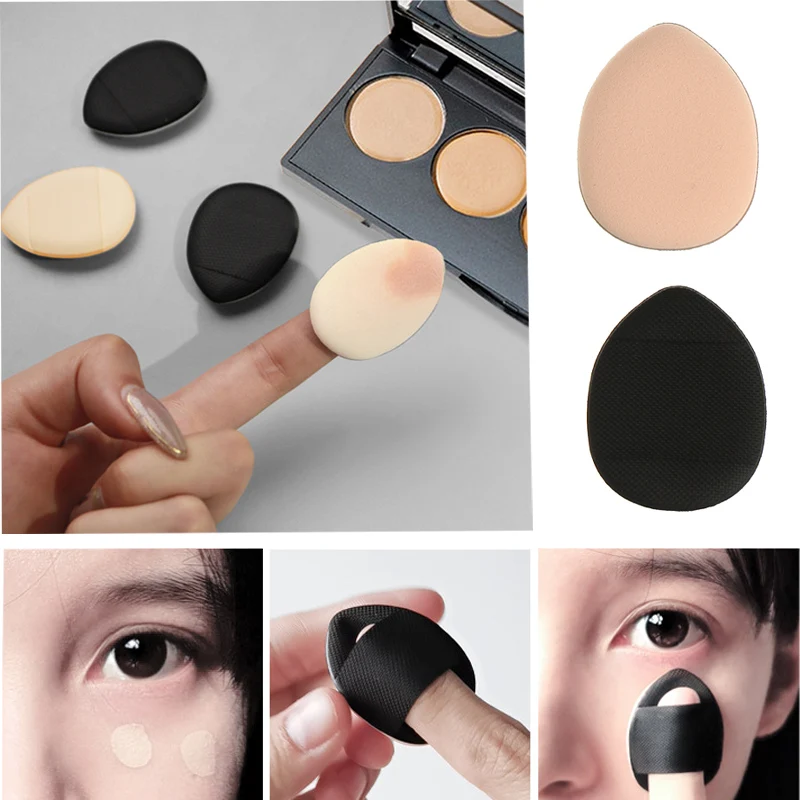 

Мини-косметика, мягкая губка из латекса для макияжа лица на палец, косметическая воздушная подушка для влажной и сухой косметики для девуше...