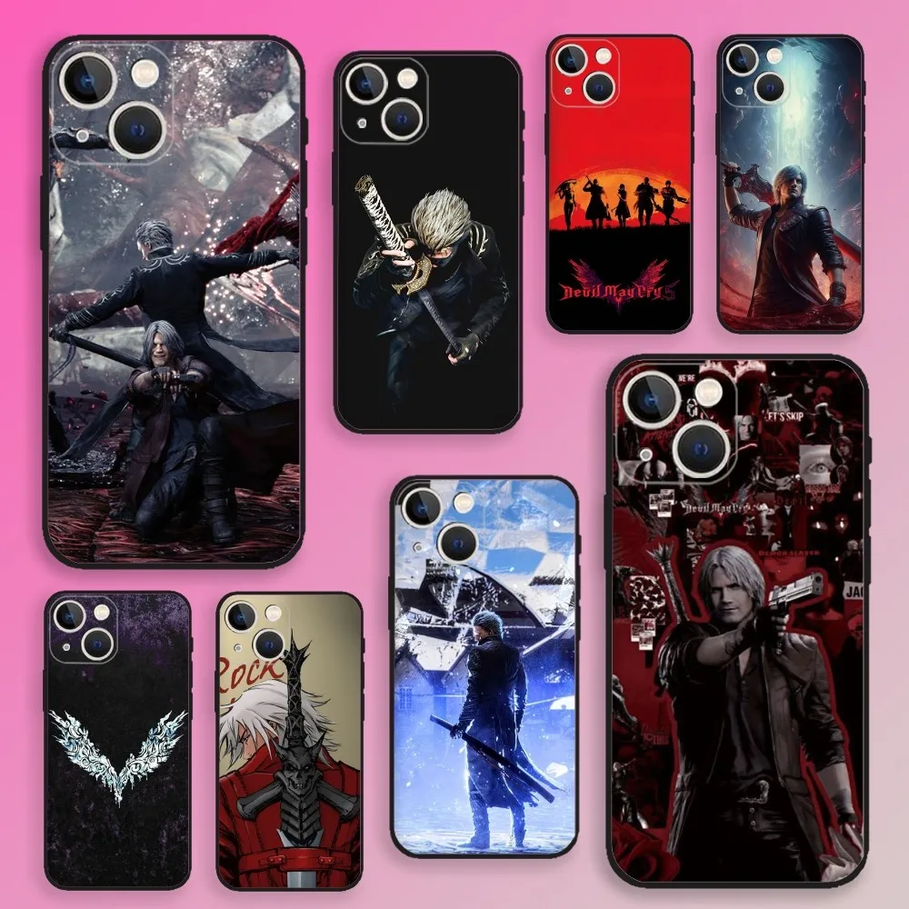 Чехол для телефона D-Devil May Cry Game iPhone 15 14 13 12 11 Plus Pro Max XS X XR SE Mini 8 7 мягкий силиконовый