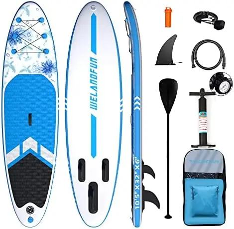 

Stand Up Paddle Board 6 inchs Thick Inflatable SUP with Premium SUP Accessories Carry Bag, Surf Control, Non-Slip Deck, Leash, P