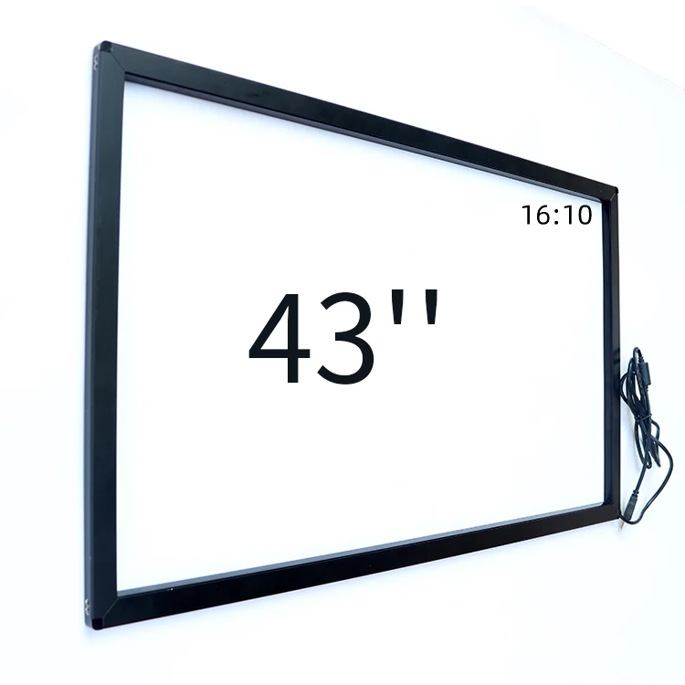 

43 inch aluminum alloy infrared ir multi touch handwritten freely customized panel screen open frame for financial