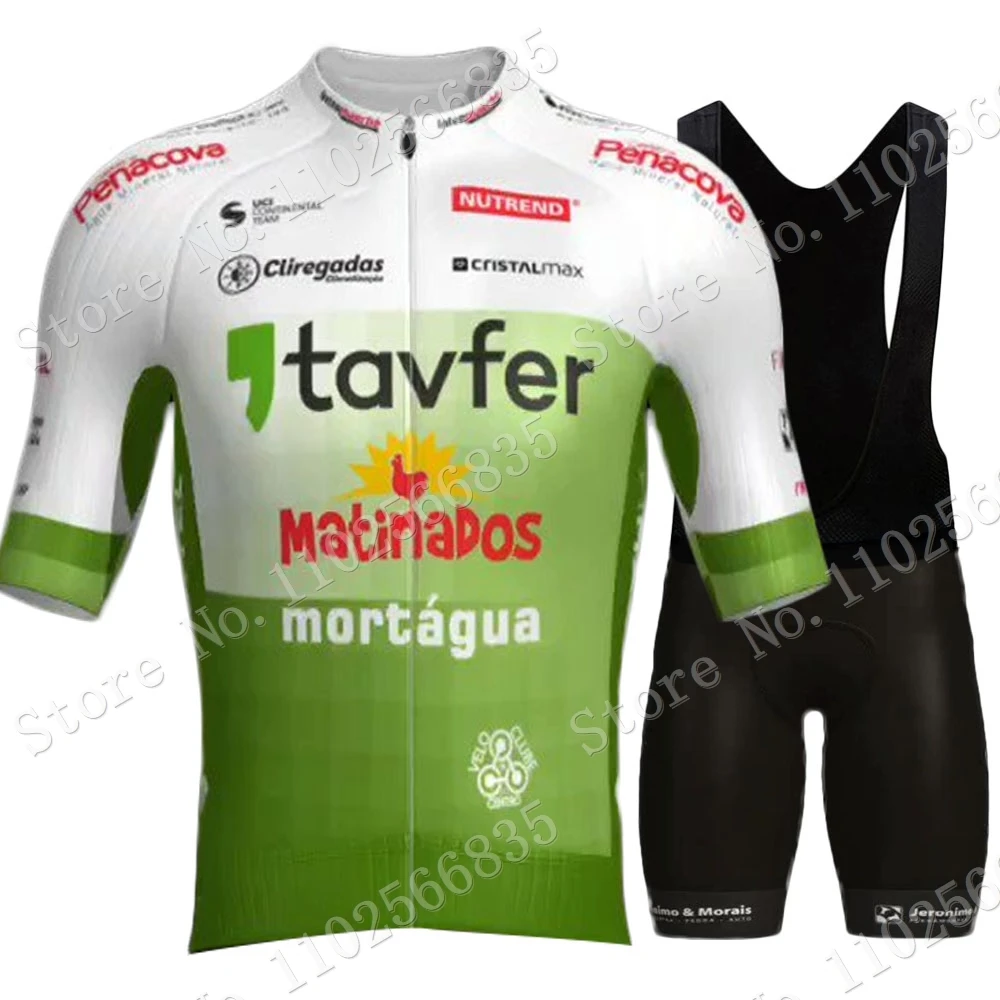 2023 Tavfer Mortagua Ovos Matinados Cycling Jersey Set Portugal Clothing Mens Road Bike Shirts Suit Bicycle Bib Shorts MTB Ropa