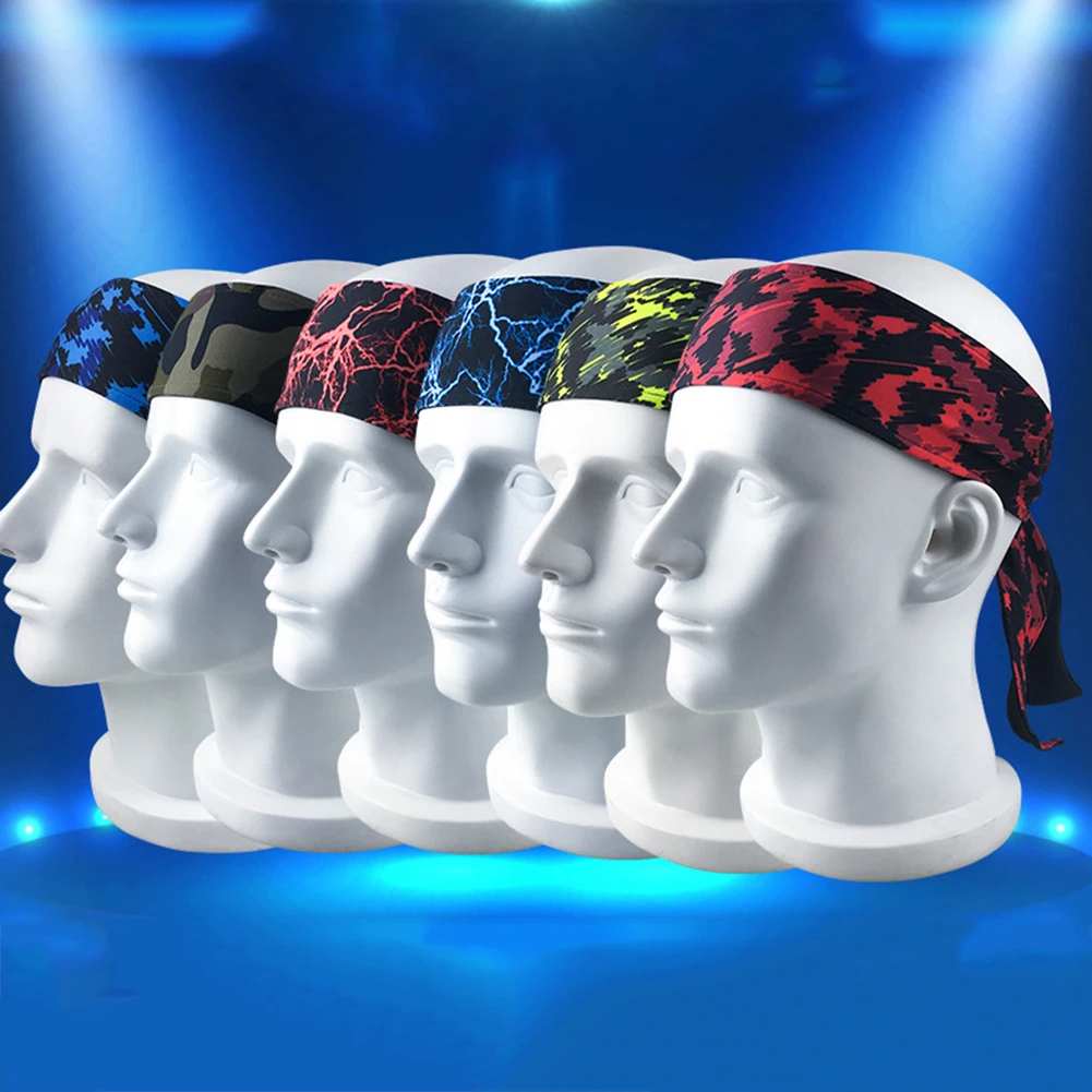 

Эластичная повязка для волос для йоги, бега, езды на велосипеде, йоги, бега, портативная дышащая поглощающая гладкая Спортивная безопасная лента для фитнеса