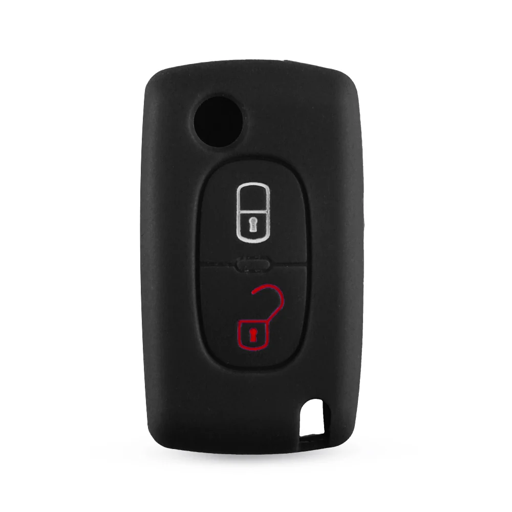 

Силиконовый чехол для пульта дистанционного управления KEYYOU, 2 кнопки, защитный чехол для Peugeot 107, 207, 307, 307, 308 S, 407, 607, для Citroen C2, C3, C4, C5, C6, C8