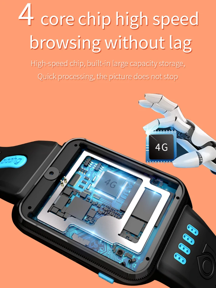 220volt h1 4g android os gps wifi location student children smart watch phone app install bluetooth smartwatch sim card w5 free global shipping