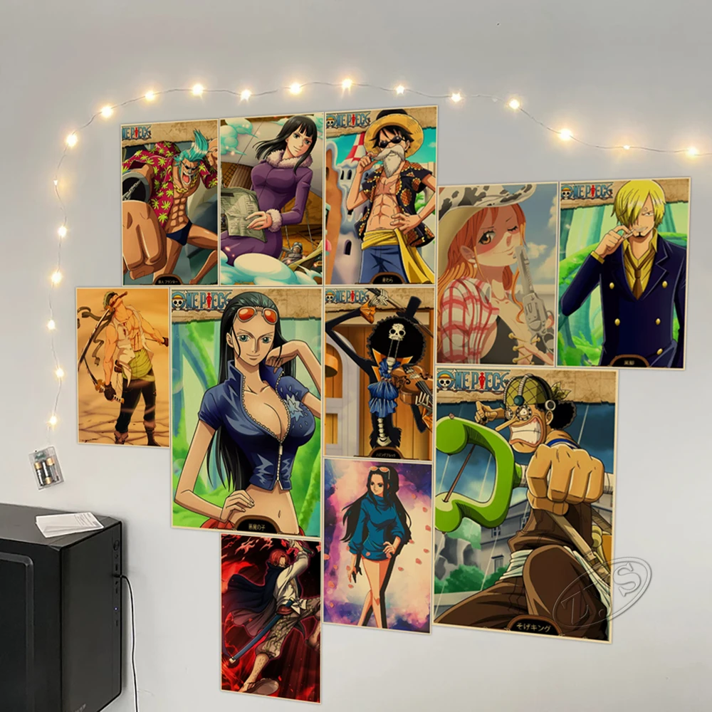 Аниме печать цельный плакат искусство Мико Робин картина винтажная роспись