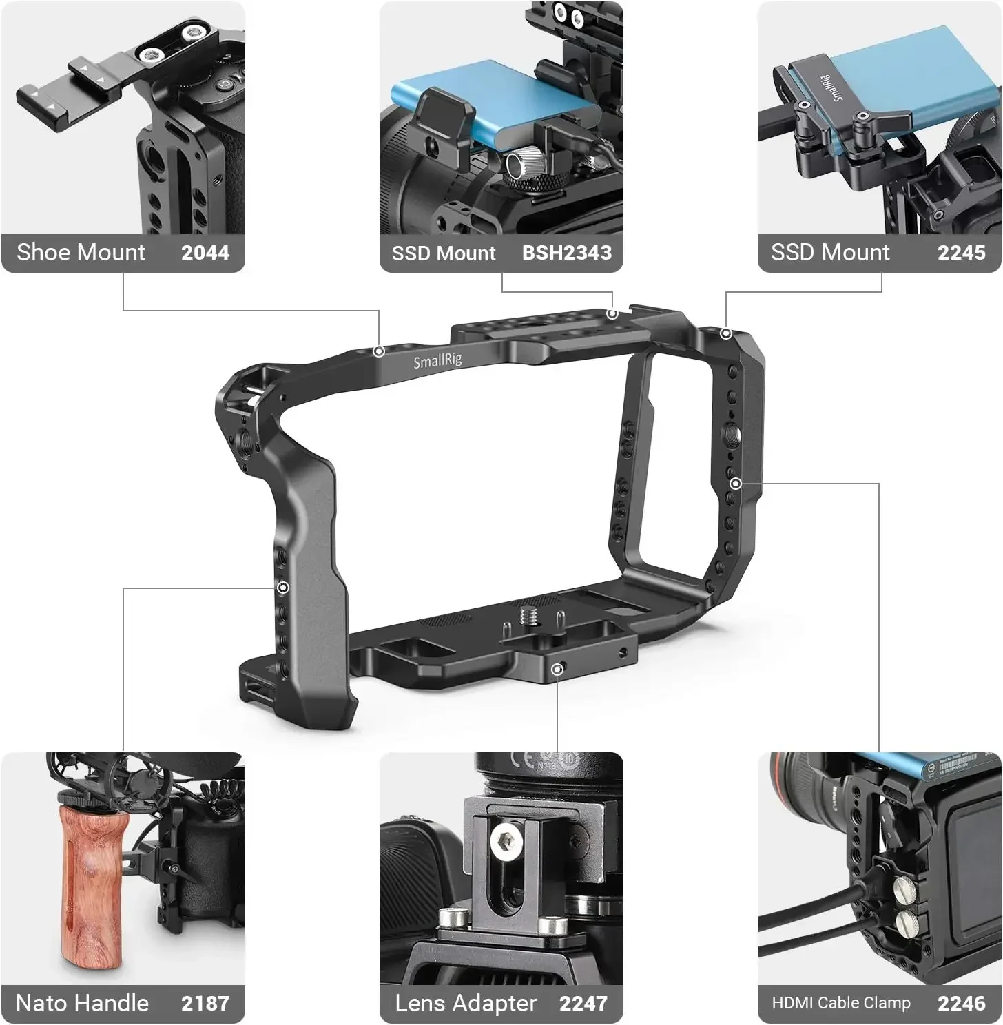 Новый кейдж SMALLRIG для Blackmagic Design Pocket Cinema Camera 4K и 6K с холодным креплением 2203B. В наличии. 2026. (art.: 3920dbd034a45) - 3920dbd034a45