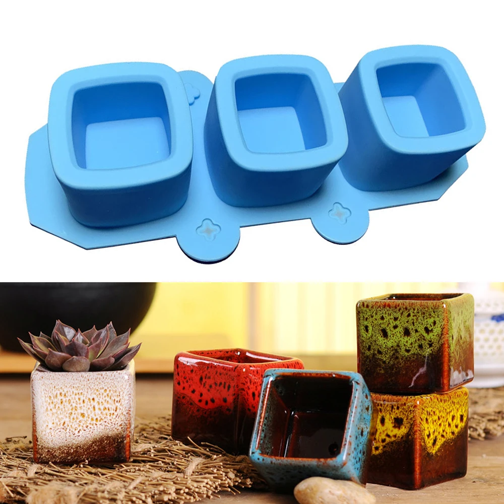 3D цветочный горшок силиконовая форма сделай сам суккулент бетон посаженная для